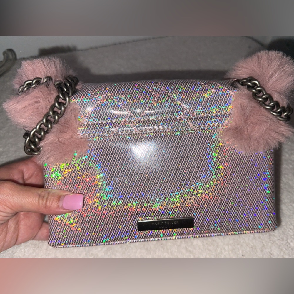 COPY - Kurt Geiger Faux Fur Mini Kensington - Picture 3 of 4